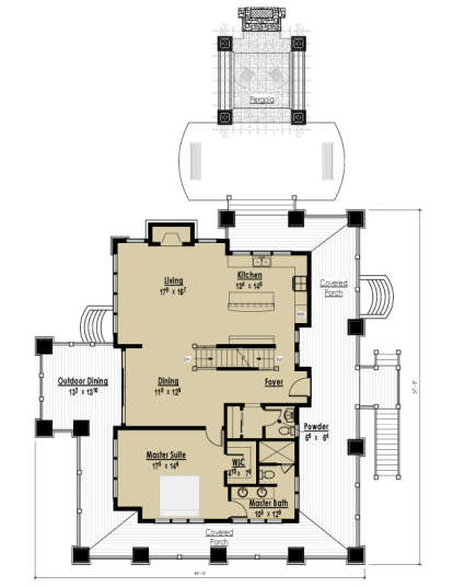 Floorplan 1 for House Plan #7806-00007