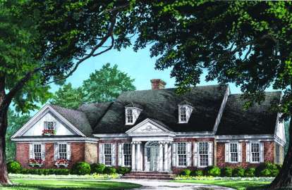 Greek Revival House Plan #7922-00001 Elevation Photo