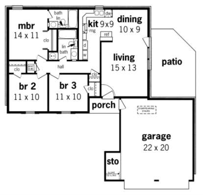 Floorplan1 for House Plan #048-00014