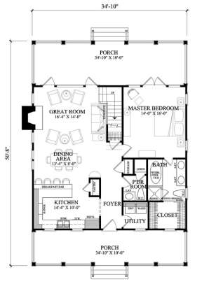 Floorplan 1 for House Plan #7922-00014