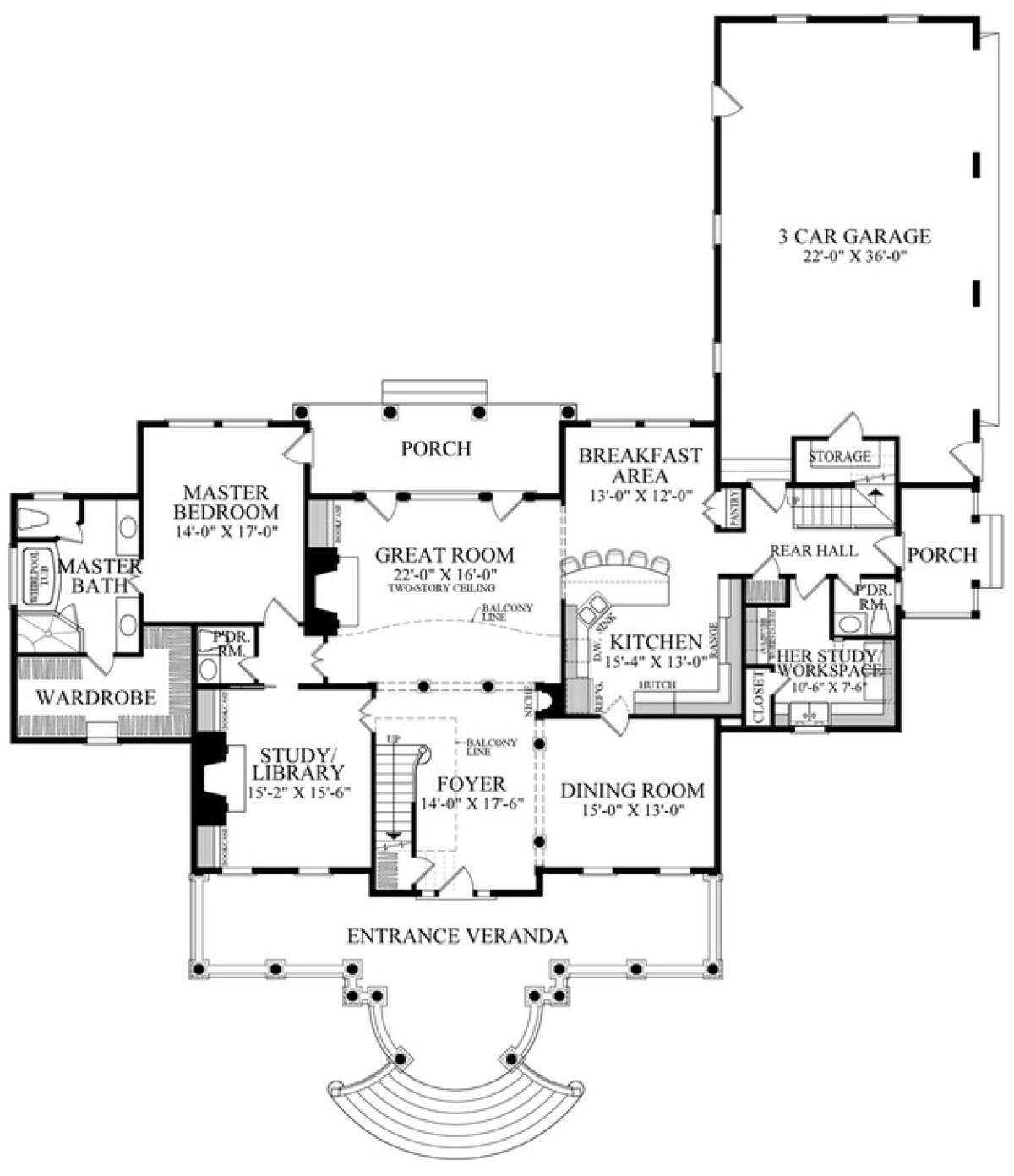 Floorplan 1 for House Plan #7922-00017