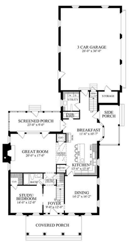 Floorplan 1 for House Plan #7922-00018