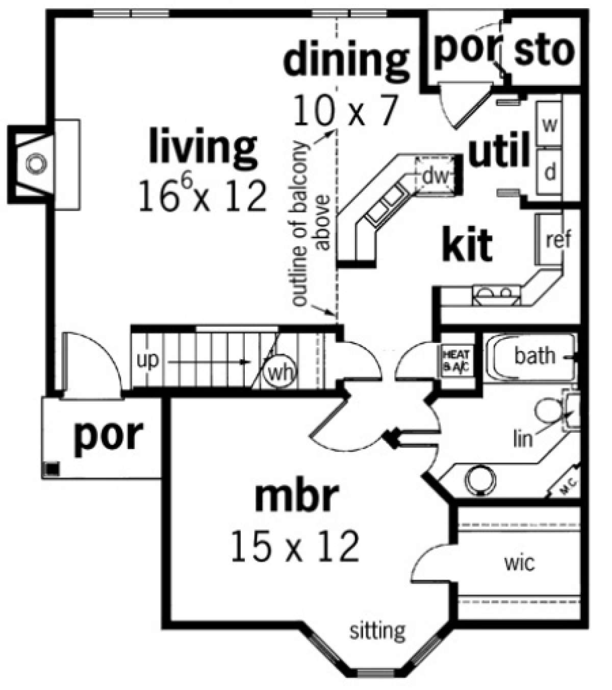Floorplan 1 for House Plan #048-00015