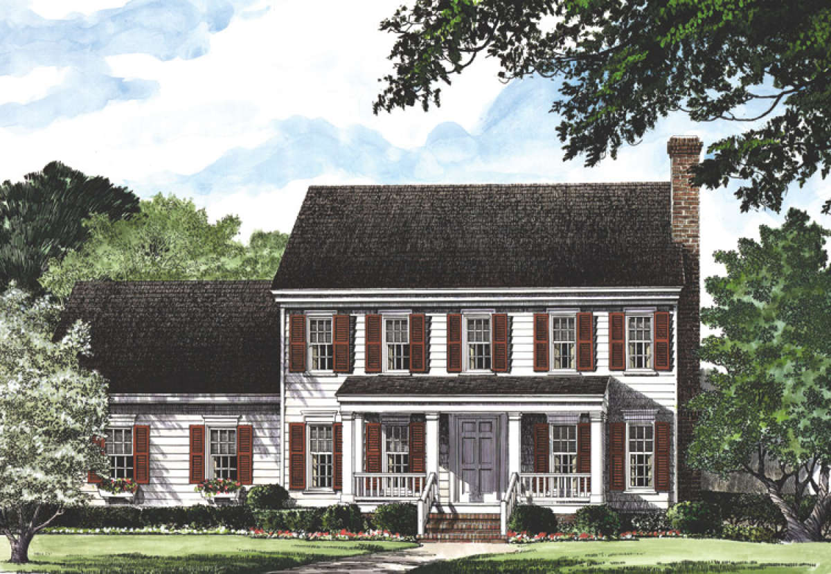 Colonial House Plan #7922-00028 Elevation Photo
