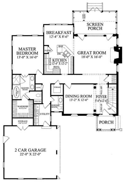 Floorplan 1 for House Plan #7922-00031