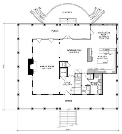 Floorplan 1 for House Plan #7922-00033