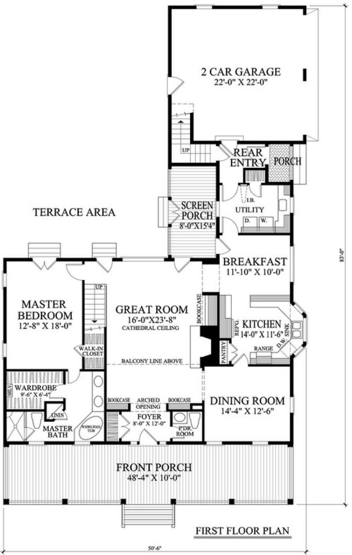 Floorplan 1 for House Plan #7922-00038