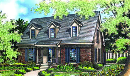 2 Bed, 1 Bath, 1088 Square Foot House Plan - #048-00017