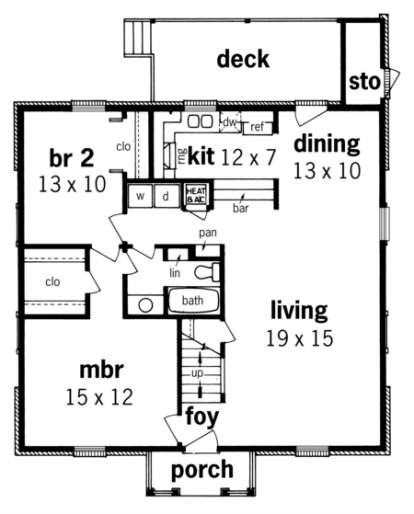 Floorplan 1 for House Plan #048-00017
