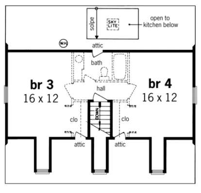 Floorplan 2 for House Plan #048-00017