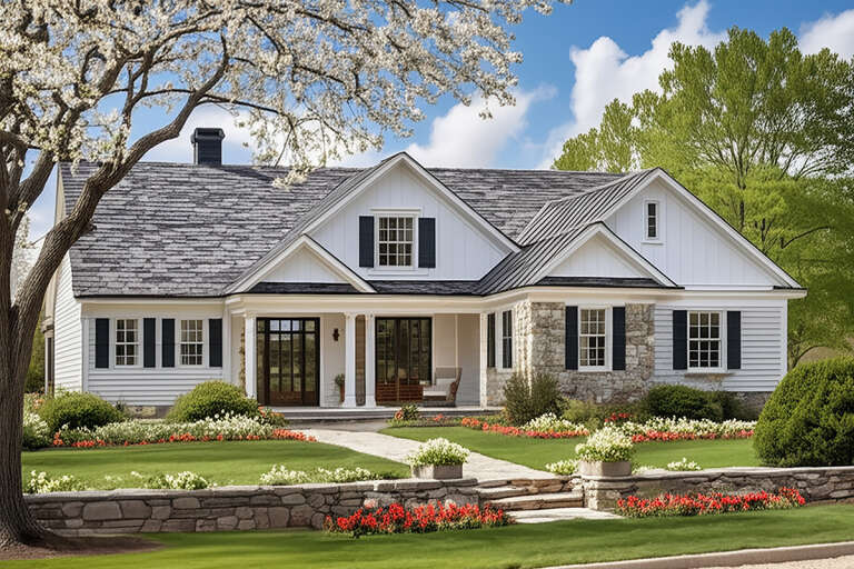 House Plan House Plan #14851 Angled Front Elevation