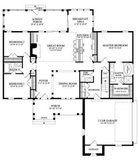 Floorplan 1 for House Plan #7922-00044