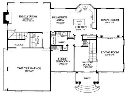 Floorplan 1 for House Plan #7922-00048