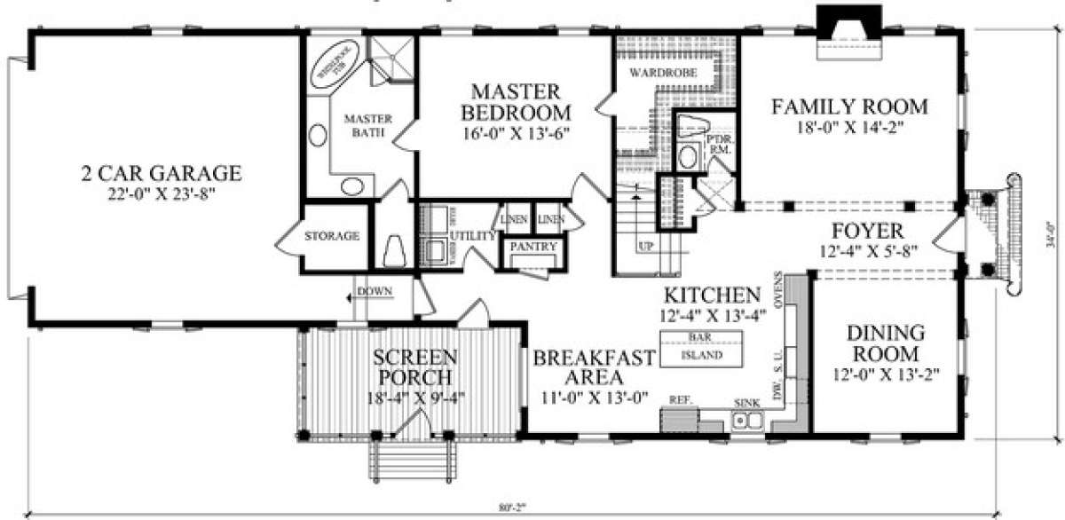 Floorplan 1 for House Plan #7922-00051