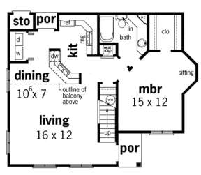 Floorplan 1 for House Plan #048-00018