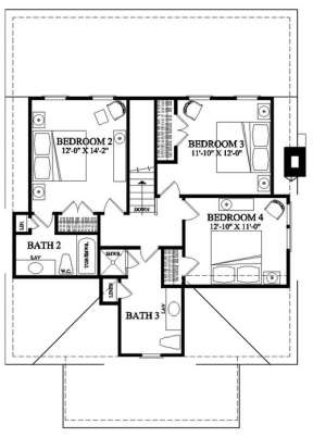 Floorplan 2 for House Plan #7922-00053