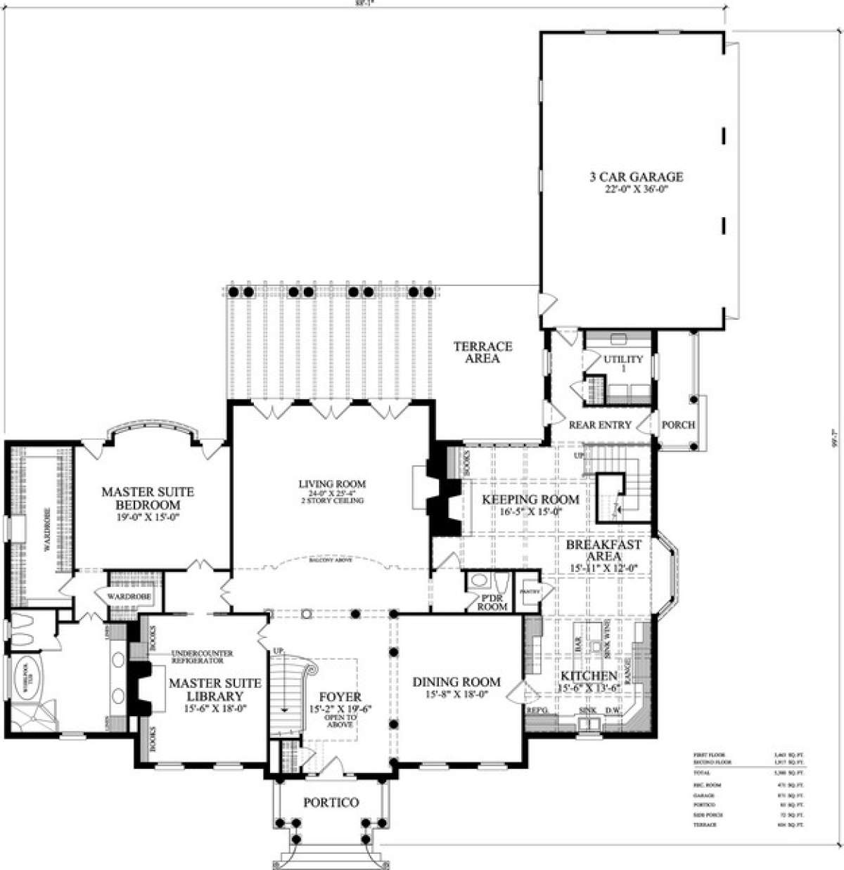 Floorplan 1 for House Plan #7922-00054