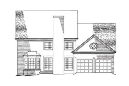 Colonial House Plan #7922-00055 Elevation Photo