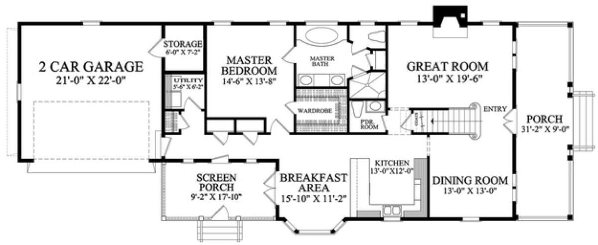 Floorplan 1 for House Plan #7922-00067