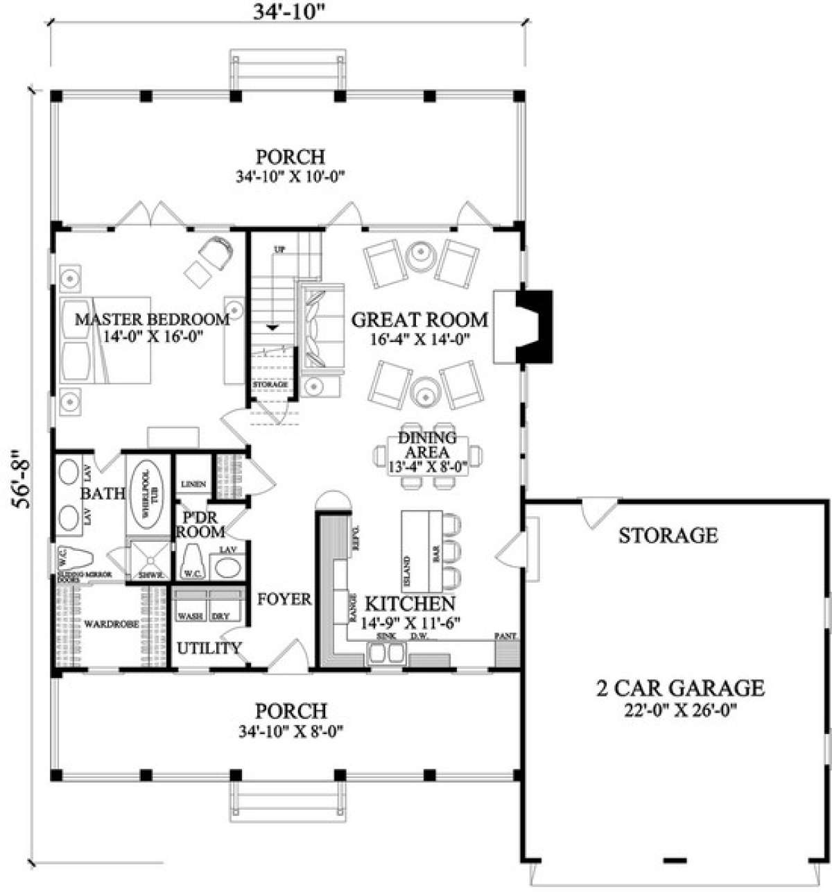 Floorplan 1 for House Plan #7922-00072