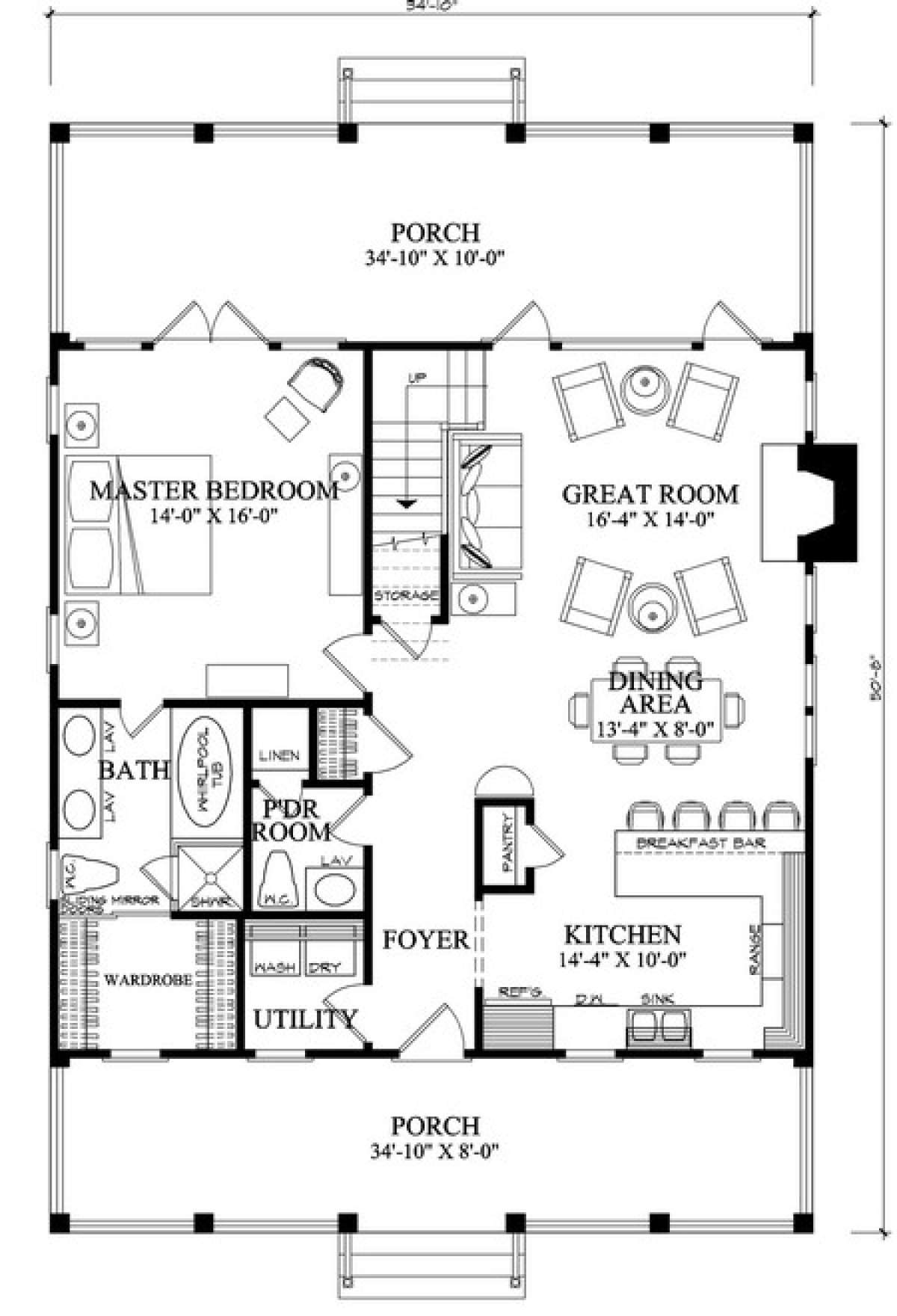 Floorplan 1 for House Plan #7922-00077
