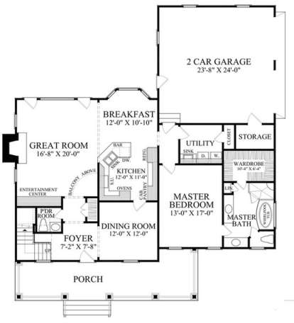 Floorplan 1 for House Plan #7922-00079