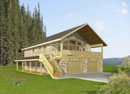 Vacation House Plan #039-00206 Elevation Photo