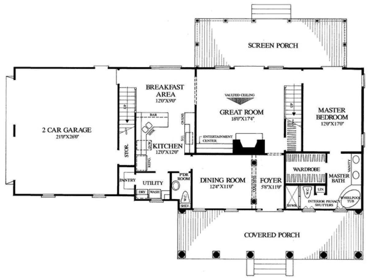 Floorplan 1 for House Plan #7922-00087