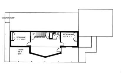 Basement Floor for House Plan #039-00208