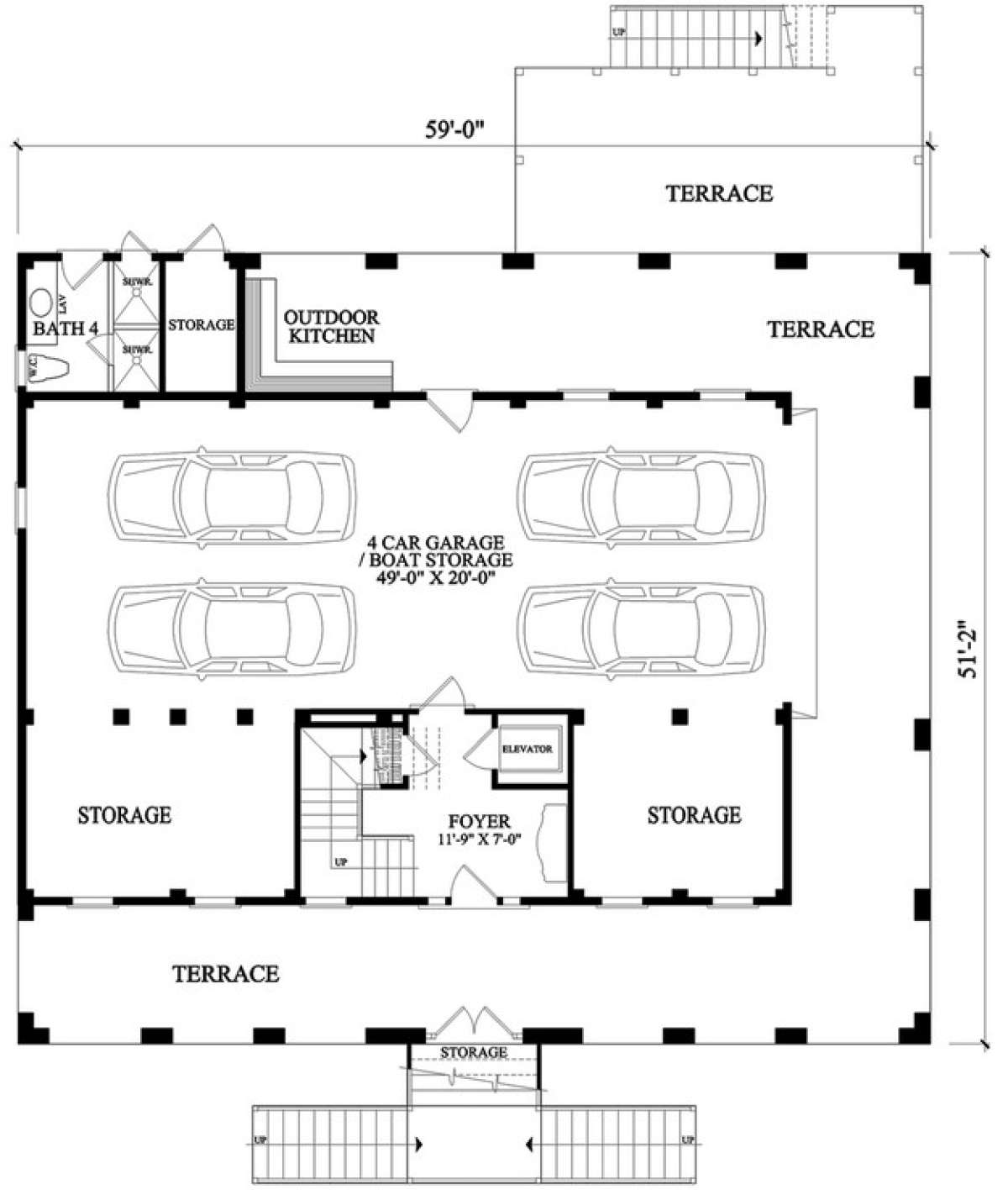 Lower Level for House Plan #7922-00105