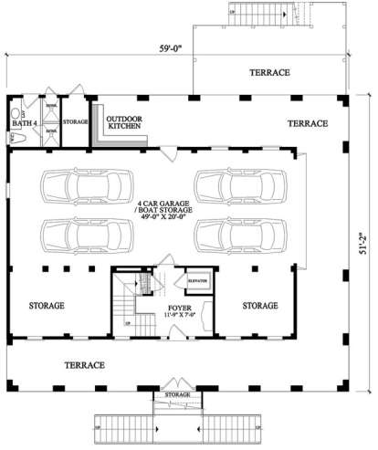 Lower Level for House Plan #7922-00105