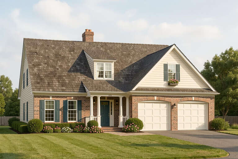 House Plan House Plan #14913 Angled Front Elevation