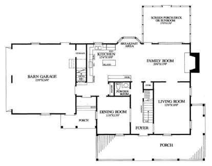 Floorplan 1 for House Plan #7922-00111