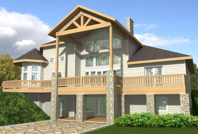 House Plan House Plan #1492 Rear Elevation