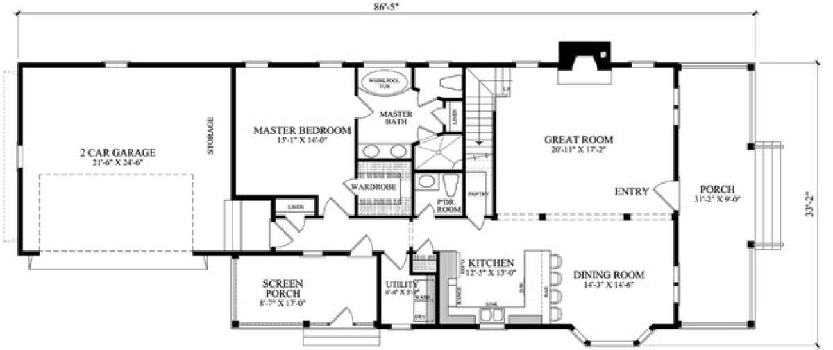 Floorplan 1 for House Plan #7922-00114
