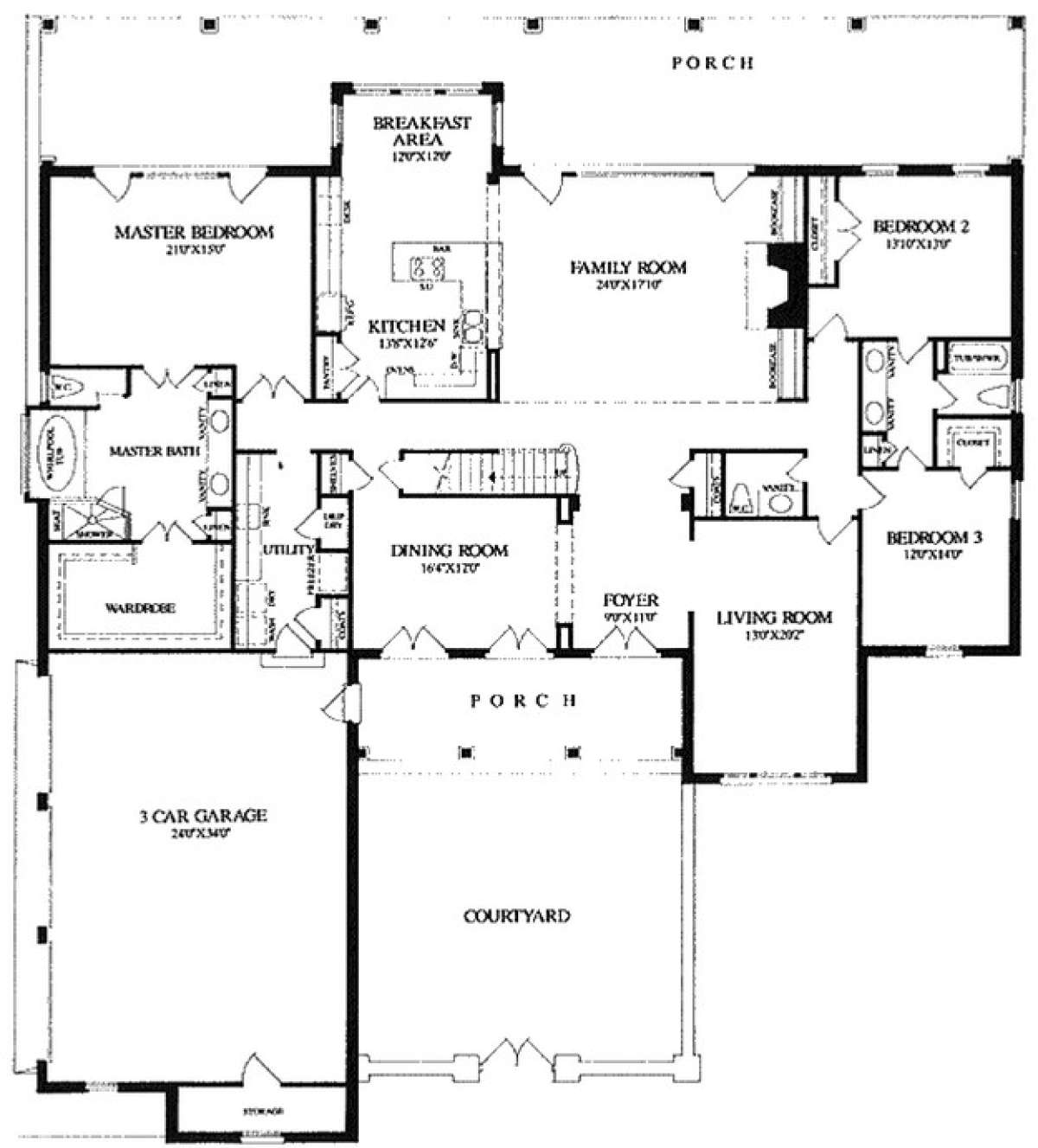 Floorplan 1 for House Plan #7922-00117