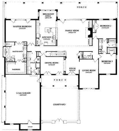 Floorplan 1 for House Plan #7922-00117