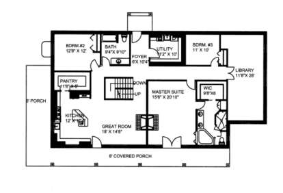 First Floor for House Plan #039-00210