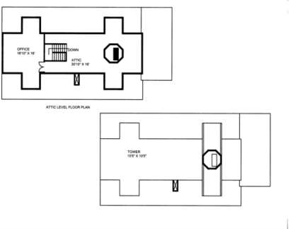 Attic/Tower Floor for House Plan #039-00210