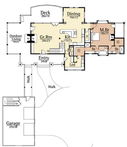 Floorplan 1 for House Plan #8504-00005