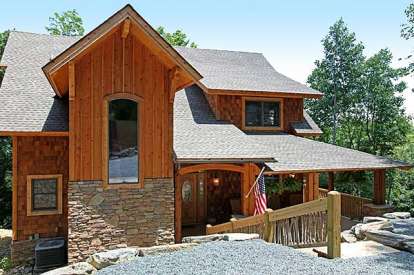 Mountain Rustic House Plan #8504-00006 Elevation Photo