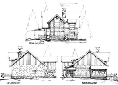 Mountain Rustic House Plan #8504-00006 Elevation Photo