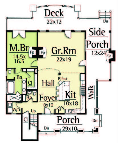 Floorplan 1 for House Plan #8504-00006