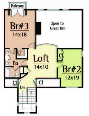 Floorplan 2 for House Plan #8504-00006
