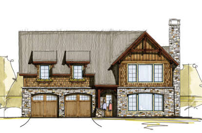 Cabin House Plan #8504-00007 Elevation Photo