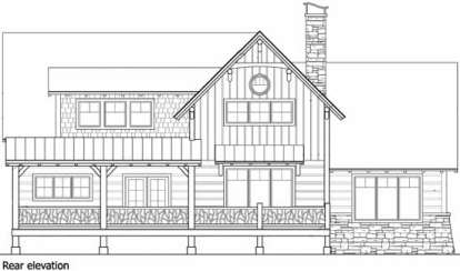 Mountain Rustic House Plan #8504-00009 Elevation Photo