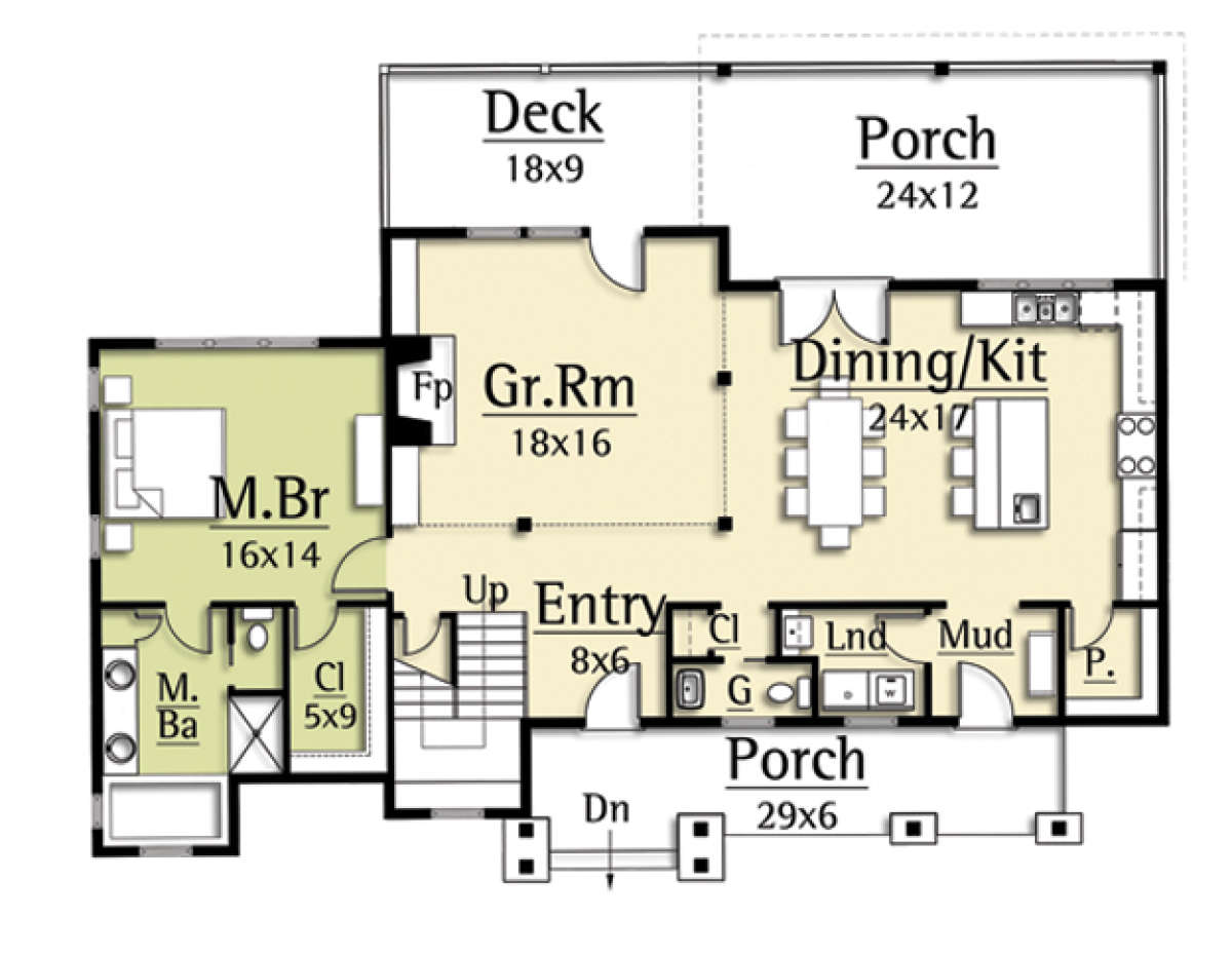Floorplan 1 for House Plan #8504-00009