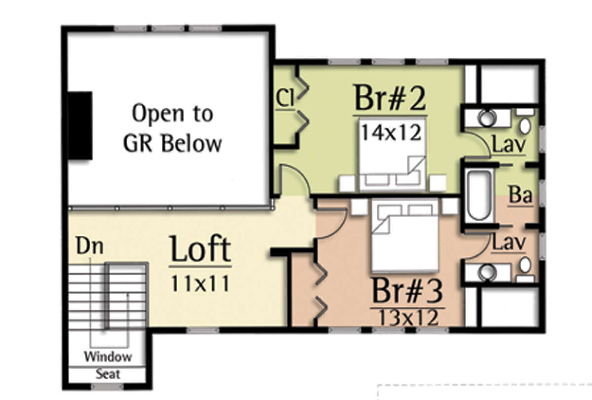 Floorplan 2 for House Plan #8504-00009