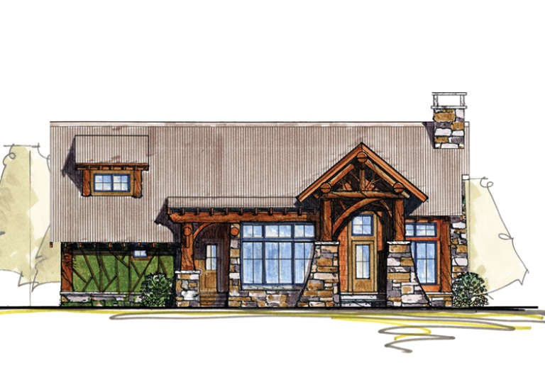 Rustic Ridge Build Plan Mountain Rustic Plan - 2,885 Square Feet, 3 Bedrooms, 2.5 Bathrooms ...
