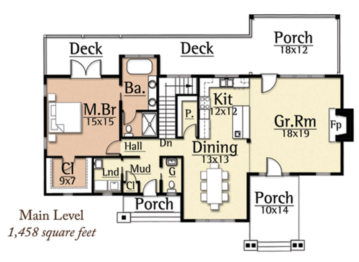 Floorplan 1 for House Plan #8504-00010